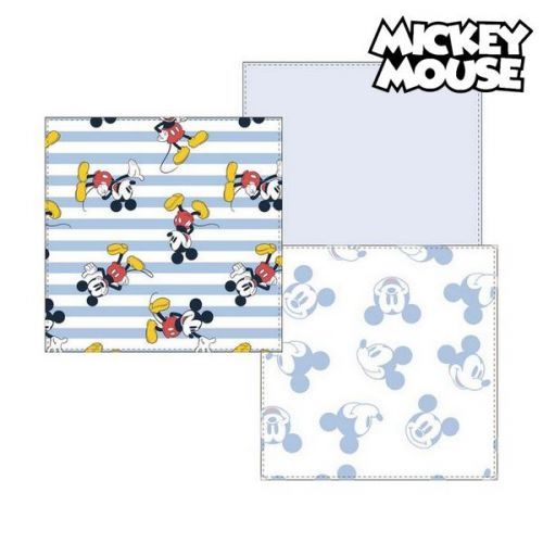 Serviette de bain en mousseline Mickey Mouse 75379 Bleu (Pack de 3)