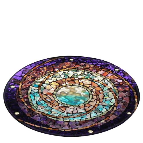 Notre-Dame de fenêtre en verre éléments Couverture ronde de bain tapis 120cm BT554
