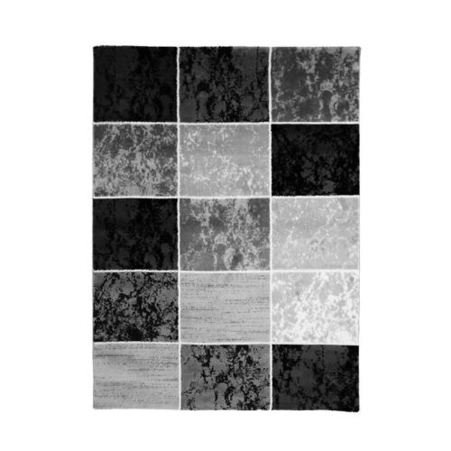 SUBWAY CUBE Tapis de salon en polypropylene - 160x230 cm - Noir