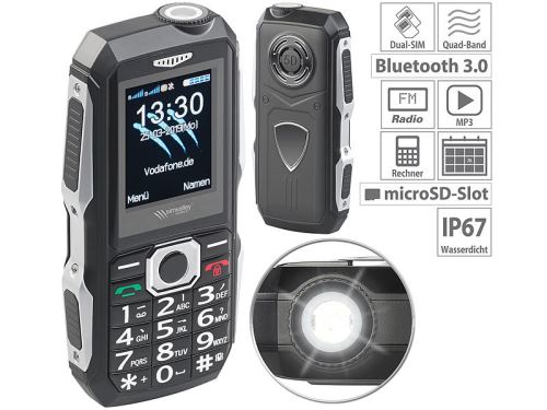 Simvalley Mobile XT-300 - Téléphone de service - double SIM - microSD slot - 176 x 220 pixels