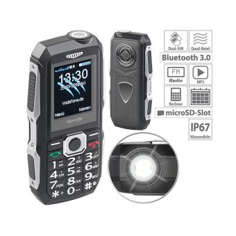 Simvalley Mobile XT-300 - Téléphone de service - double SIM - microSD slot - 176 x 220 pixels - 1