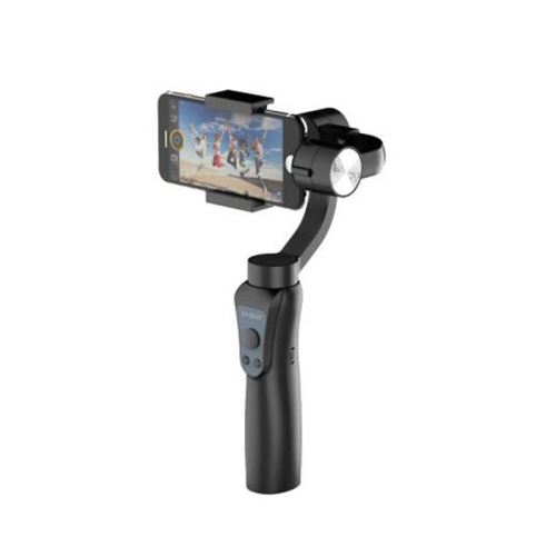 Stabilisateur de cardan Bluetooth portable 3 axes de haute qualité pour smartphones Noir