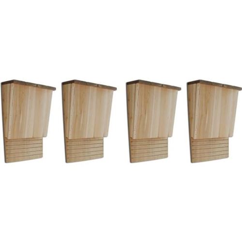 Meilleurs prix pour vidaXL Maison pou chauve-souris 4 pcs 22 x 12 x 34 cm Bois