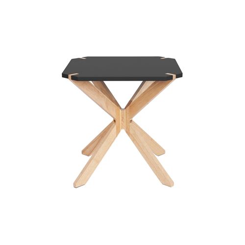 Table d'appoint scandinave en bois Miste - L. 60 x H. 40 cm - Noir