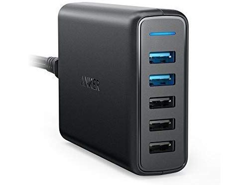 PowerPort Speed 5 Chargeur Secteur 63W 5 Ports USB - Chargeur mural avec 2 ports QC 3.0