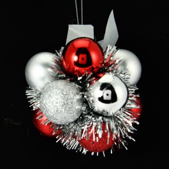 Fleur De Noël Rouge Et Argent