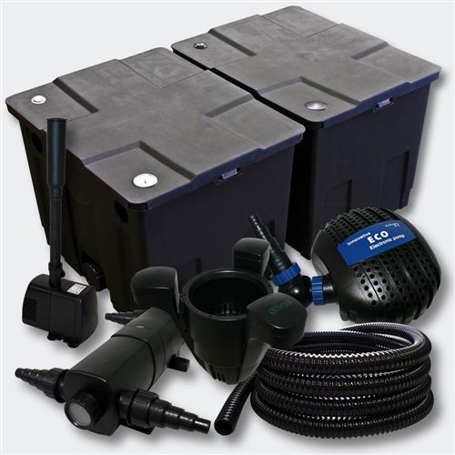 Comparer les prix de Kit de filtration de bassin Bio Filtre 60000l Pompe Stérilisateur 24W