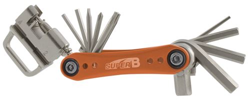 Super B multitool TB-FD40 17 fonctions 73 x 45 mm acier inoxydable orange