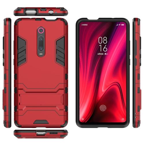 Coque en TPU hybride rouge avec béquille pour votre Xiaomi Redmi K20/K20 Pro/Mi 9T/Mi 9T Pro
