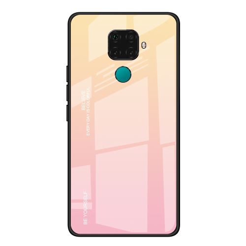 Coque en TPU verre dégradé or/rose pour votre Huawei Mate 30 Lite/Nova 5i Pro