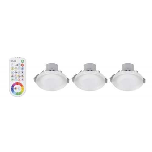 Jedi - 415593 - kit 3 spot encastrable led argon avec anneau en verre