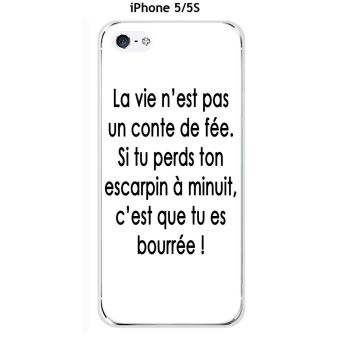 Coque Apple Iphones 5 5s Design Citation La Vie N Est Pas Texte Noir Fond Blanc Coque Et Etui Telephone Mobile Achat Prix Fnac