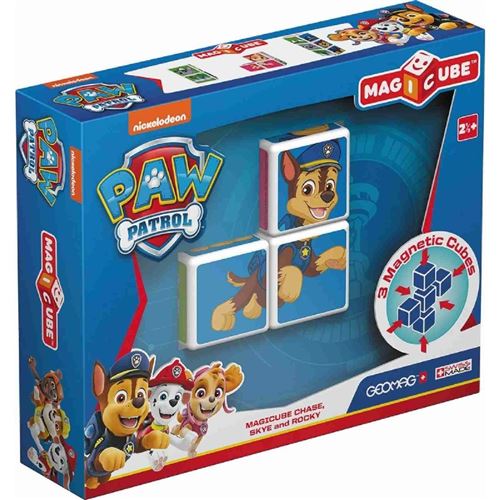 Geomag MagiCube Paw Patrol Chase, Skye et Rocky 3 pièces Pat’Patrouille