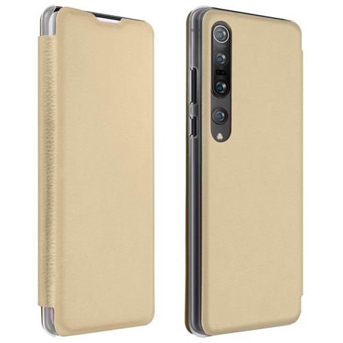 Etui pour Xiaomi Mi 10/Mi 10 Pro Protection Intégrale Clapet Porte-carte Or