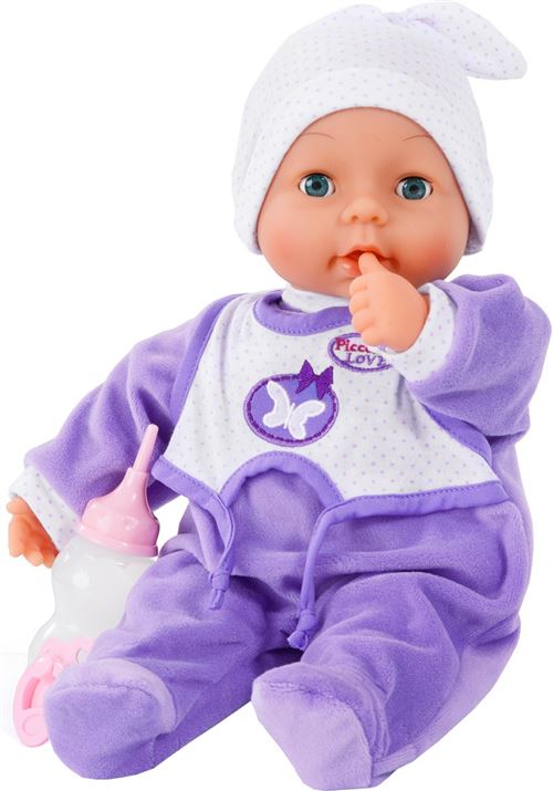 Bayer poupée bébé avec accessoires Piccoline Love violet 38 cm