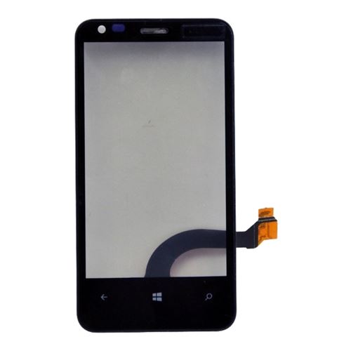 Ecran tactile noir avec contour de remplacement pour Nokia Lumia 620