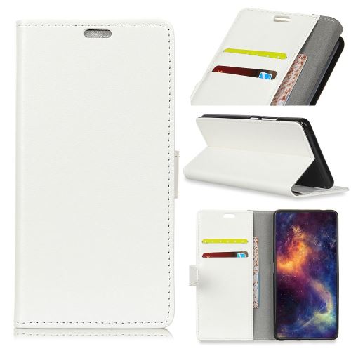 Etui en PU magnétique blanc pour votre Samsung Galaxy S10