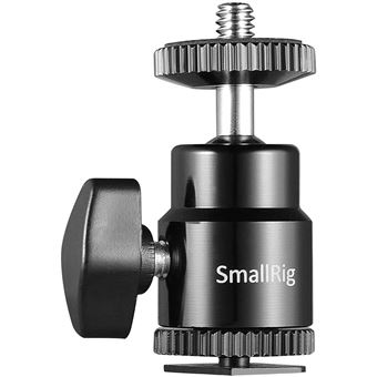 SMALLRIG Hot Shoe Mount Adaptateur Ball Head Mount Rotule Mini Moniteur Support avec Cold Shoe 761 - 1