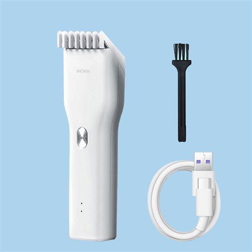 Tondeuse à cheveux ENCHEN à deux Vitesses, rechargeable sans fil ,164mm -Blanc