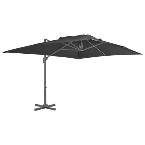 Parasol en porte-&agrave;-faux M&acirc;t en aluminium 400x300 cm Anthracite