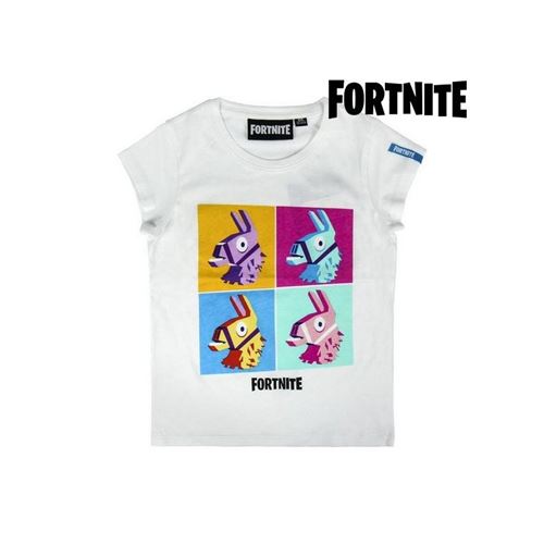 T shirt à manches courtes Enfant Fortnite 75052 Blanc (Taille 8 ans)