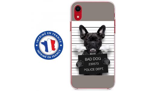 Coque souple pour Apple iPhone XR avec impression Motifs bulldog prisonnier os