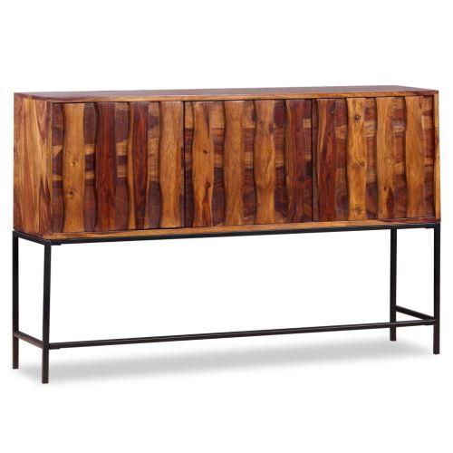Meelady Buffet en Bois Massif de Sesham Meuble de Rangement pour Salon 120 x 30 x 80 cm