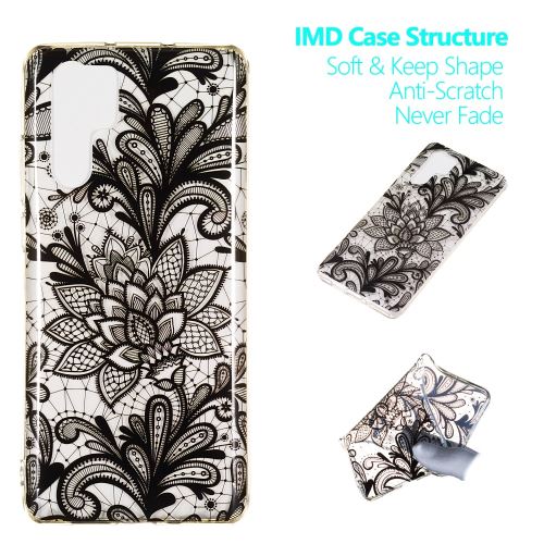 Coque en TPU impression de motifs fleur noire pour votre Huawei P30 Pro