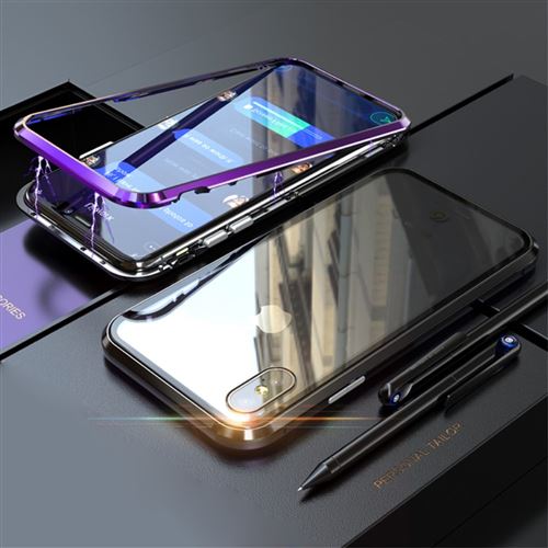 Coque en TPU cadre détachable rigide violet pour votre Apple iPhone XS Max 6.5 inch