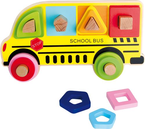 Puzzle À Encastrer Formes Bus Scolaire