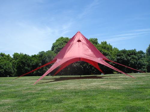 Tente forme étoile 10m , Rouge