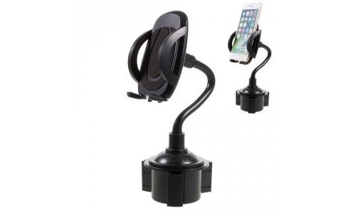 Support téléphone fixation sur porte gobelet universel 55-100mm