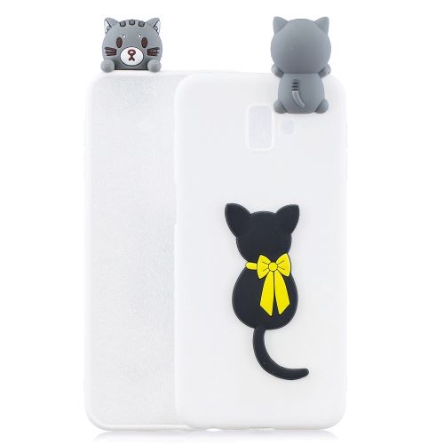 Coque en TPU impression de motifs de poupées mignonnes en 3D chat pour votre Samsung Galaxy J6 Plus J610F/J6 Prime