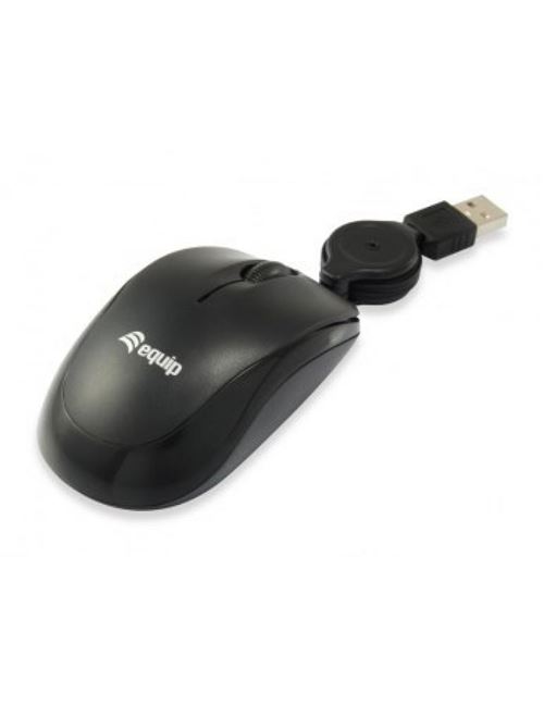 raton equip optical travel mouse cable retractil