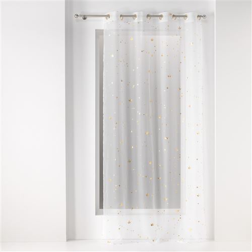 Voilage a oeillets 140 x 240 cm voile imprime metallise danseuse etoile