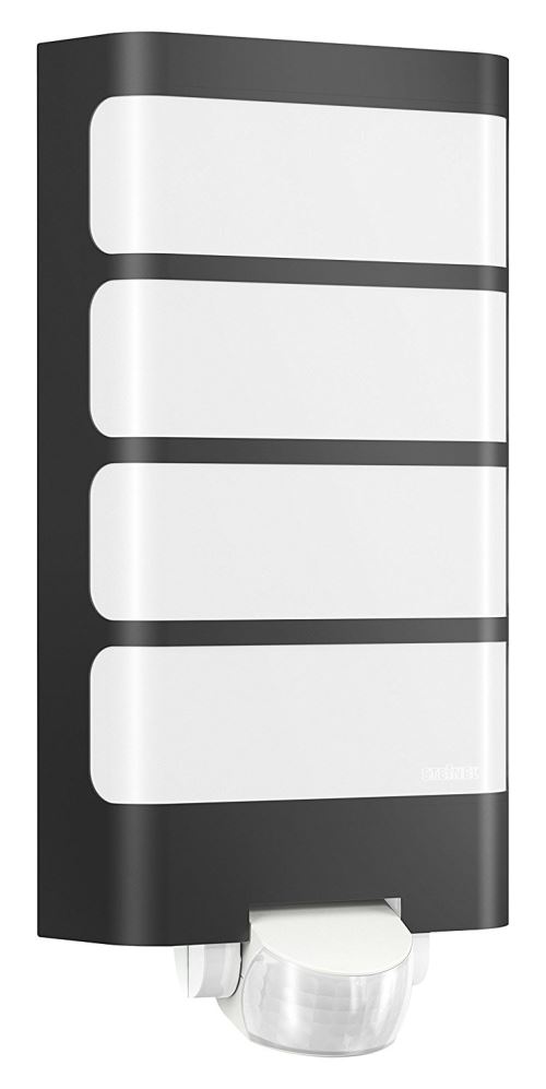 Steinel Applique L 244 LED anthracite, luminaire extérieur LED 7.5 W, détecteur de mouvement 180°, portée 10 m