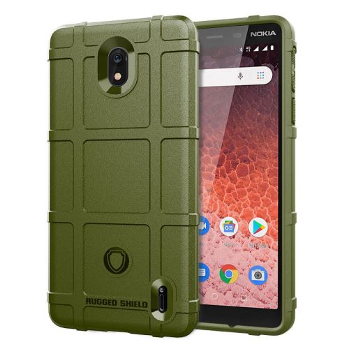 Etui Coque de protection durable anti choc pour Nokia 1 Plus - Vert foncé