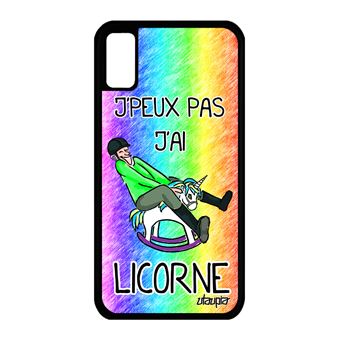 coque iphone xs silicone licorne