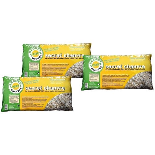 Secret Vert - Secret chanvre paillis de chanvre 70 litres Lot de 3