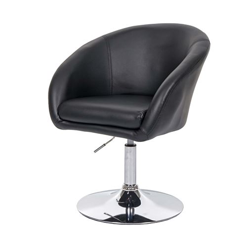 Chaise de salle à manger MENDLER HWC-F19 similicuir noir