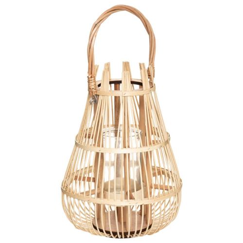 Lanterne à Anse en Rotin Panier 37cm Naturel