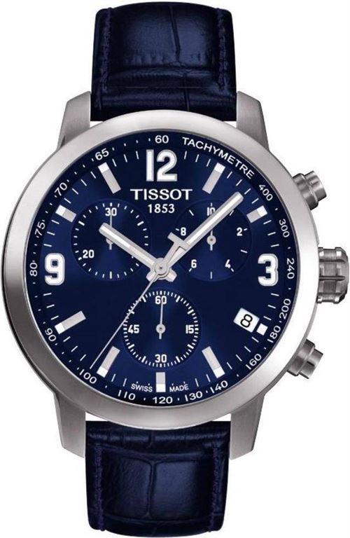 Montre Homme Tissot PRC 200 T0554171604700 Chronomètre Quartz Bracelet Cuir  Bleu - Montre à quartz - Achat \u0026 prix | fnac