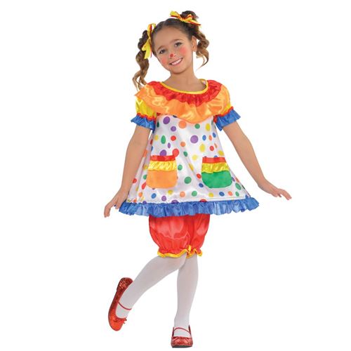 déguisement clown multicolore fille