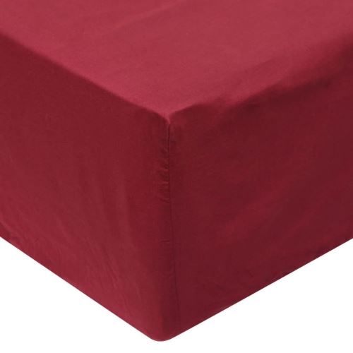 VidaXL Drap Housse Lot de 2 Drap Housse 160 x 200 cm coton bordeaux