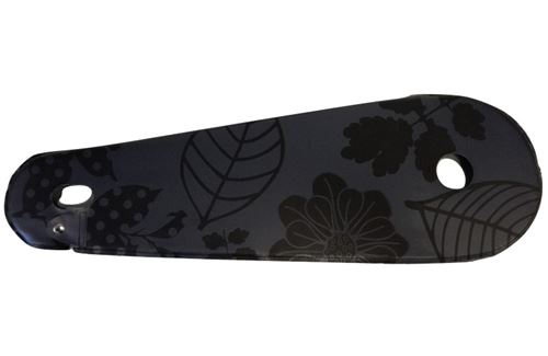 BLS protège-chaîne en tissu laqué 28 pouces 68,5 x 22 cm noir mat