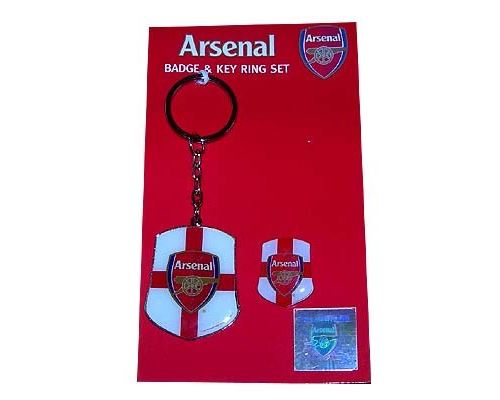 Arsenal Porte-clés + Pins Arsenal métal/résine Rouge