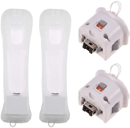 2PCS Wii Motion plus QUMOX pour manette Wiimote Nintendo Wii Blanc QUMOX®