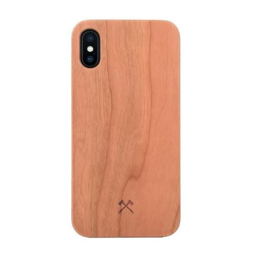 Coque pour iPhone X, Xs en Bois Véritable Cerise Noir Woodcessories EcoCase Classic