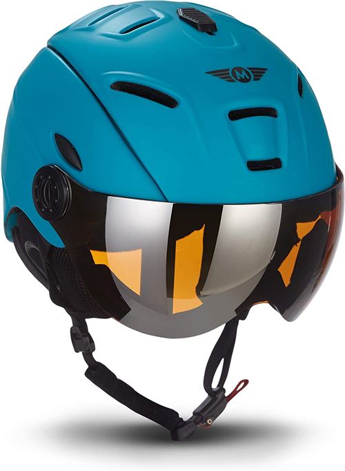 MOTO HELMETS K96 Casque de Ski avec visière et Certification EN-1077