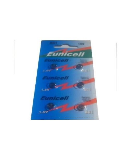 EUNICELL - Lot de 6 PILES AG1 LR621 164 364 533